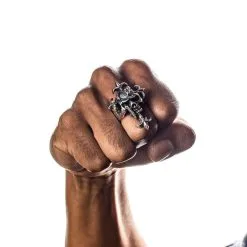 Bikerringshop Sterling Silver Snake Head Skull Ring -Outlet Rings Store Hand BRK08 4121