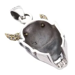 Bikerringshop Japanese Hannya Mask Devil Gothic Pendant Skull Necklace -Outlet Rings Store Hannya mask skull pendant 9