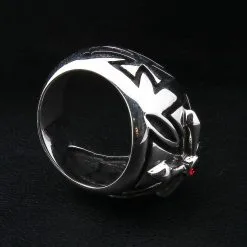 Bikerringshop Sterling Silver Biker Cross Ring 13 Bikerringshop Sterling Silver Biker Cross Ring -Outlet Rings Store IMG 0396 1