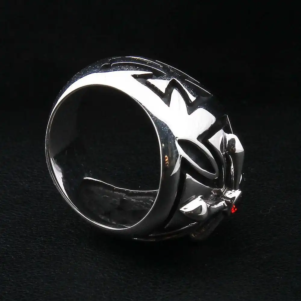 Bikerringshop Sterling Silver Biker Cross Ring 8 Bikerringshop Sterling Silver Biker Cross Ring - Image 6