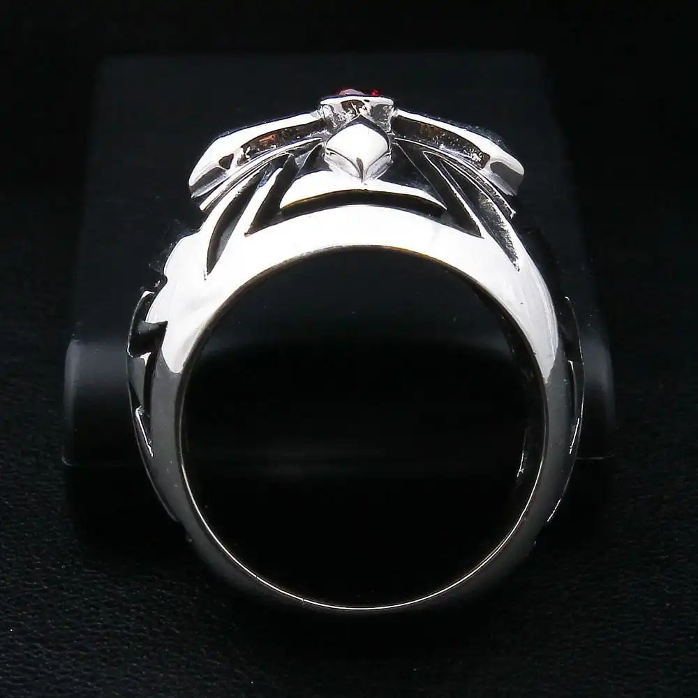 Bikerringshop Sterling Silver Biker Cross Ring 6 Bikerringshop Sterling Silver Biker Cross Ring - Image 4