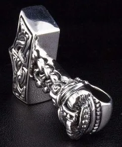 Bikerringshop Thors Hammer 925 Sterling Silver Mens Pendant Necklace -Outlet Rings Store IMG 0708