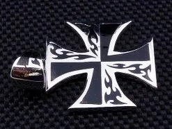 Bikerringshop Sterling Silver Maltese Cross Pendant -Outlet Rings Store IMG 2392