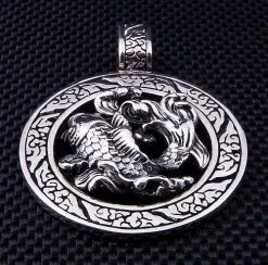Bikerringshop Sterling Silver Koi Fish Pendant Necklace -Outlet Rings Store IMG 2405