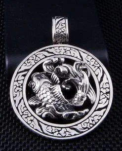 Bikerringshop Sterling Silver Koi Fish Pendant Necklace -Outlet Rings Store IMG 2413