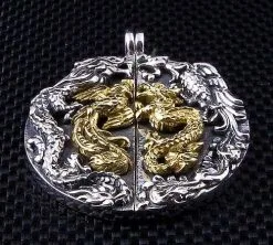 Bikerringshop Sterling Silver Japanese Phoenix Dragon Pendant