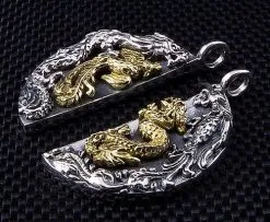 Bikerringshop Sterling Silver Japanese Phoenix Dragon Pendant -Outlet Rings Store IMG 2423