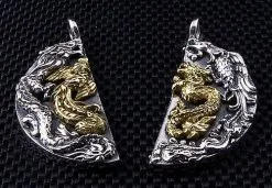 Bikerringshop Sterling Silver Japanese Phoenix Dragon Pendant -Outlet Rings Store IMG 2424