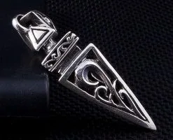 Bikerringshop Spike Pyramid Silver Pendant