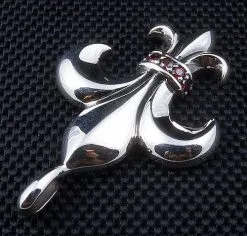 Bikerringshop Sterling Silver Fleur De Lis Pendant -Outlet Rings Store IMG 2672