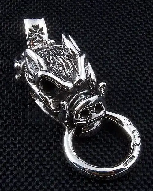 Bikerringshop Sterling Silver Boar Mens Pendant 6 Bikerringshop Sterling Silver Boar Mens Pendant - Image 4
