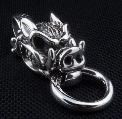 Bikerringshop Sterling Silver Boar Mens Pendant
