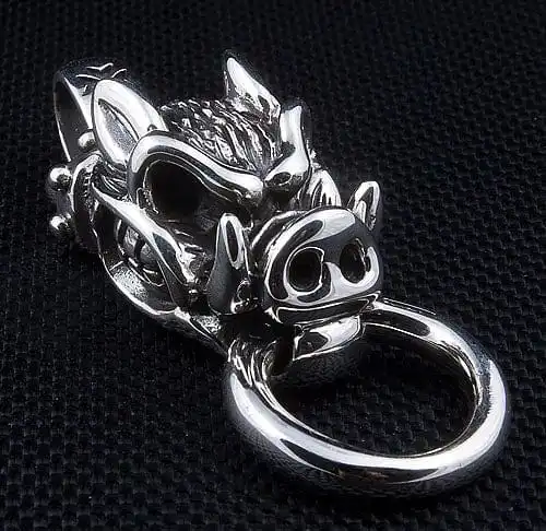 Bikerringshop Sterling Silver Boar Mens Pendant 3 Bikerringshop Sterling Silver Boar Mens Pendant
