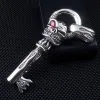 Bikerringshop Sterling Silver Flame Skull Key Pendant -Outlet Rings Store IMG 2747