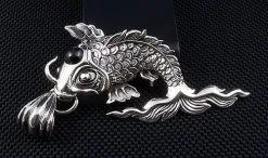 Bikerringshop Black Silver Gothic Koi Pendant -Outlet Rings Store IMG 2786