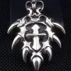 Bikerringshop Sterling Silver Spike Cross Pendant -Outlet Rings Store IMG 2799