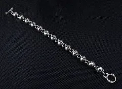 Bikerringshop Sterling Silver Small Chunky Skull Bracelet 11 Bikerringshop Sterling Silver Small Chunky Skull Bracelet -Outlet Rings Store IMG 2936