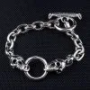 Bikerringshop Silver Skull Chain Bracelet -Outlet Rings Store IMG 2963