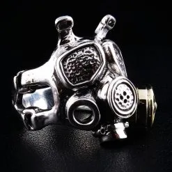 Bikerringshop Silver US Military Gas Mask Mens Ring -Outlet Rings Store IMG 8858