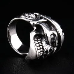 Bikerringshop Sterling Silver Military Army Skull Ring -Outlet Rings Store IMG 8909