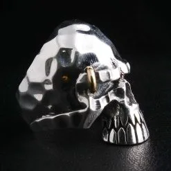 Bikerringshop Sterling Silver Punk Skull Biker Ring -Outlet Rings Store IMG 8937