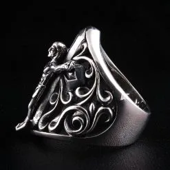 Bikerringshop Sterling Silver Big Jesus Ring 11 Bikerringshop Sterling Silver Big Jesus Ring -Outlet Rings Store IMG 8977