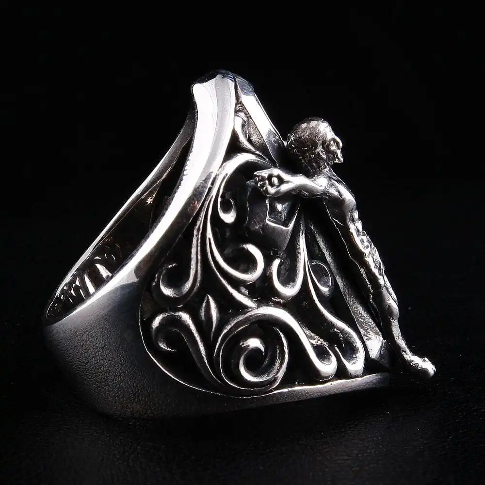 Bikerringshop Sterling Silver Big Jesus Ring 6 Bikerringshop Sterling Silver Big Jesus Ring - Image 4
