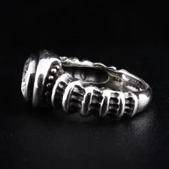 Bikerringshop Sterling Silver Diamond Topaz Gothic Ring -Outlet Rings Store IMG 9084