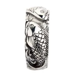 Bikerringshop Sterling Silver Koi Fish Wedding Band Rings -Outlet Rings Store Japanese koi ring 4