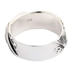 Bikerringshop Sterling Silver Koi Fish Wedding Band Rings -Outlet Rings Store Japanese koi ring 7