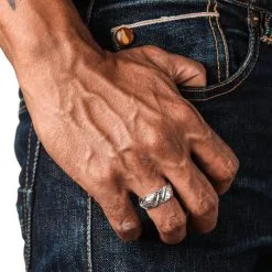 Bikerringshop Sterling Silver Koi Fish Wedding Band Rings -Outlet Rings Store Japanese koi rings