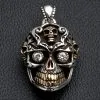 Bikerringshop Sterling Silver Diamond Sugar Skull Pendant -Outlet Rings Store Jew03 4799