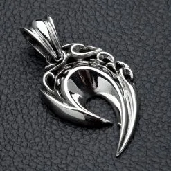 Bikerringshop Sterling Silver Tribal Fang Fishhook Pendant 9 Bikerringshop Sterling Silver Tribal Fang Fishhook Pendant -Outlet Rings Store Jew04 4826