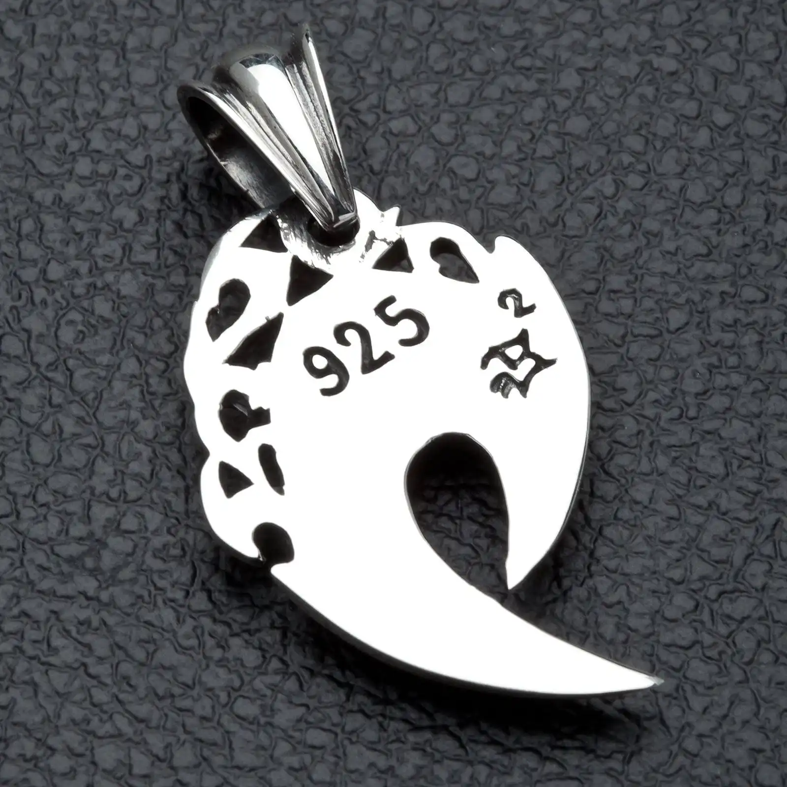 Bikerringshop Sterling Silver Tribal Fang Fishhook Pendant 6 Bikerringshop Sterling Silver Tribal Fang Fishhook Pendant - Image 4