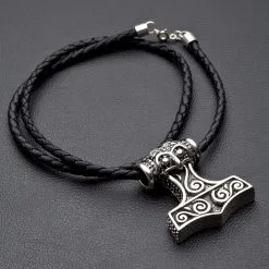 Bikerringshop Big Silver Thors Hammer Mens Pendant Necklace 11 Bikerringshop Big Silver Thors Hammer Mens Pendant Necklace -Outlet Rings Store Jew07 4915