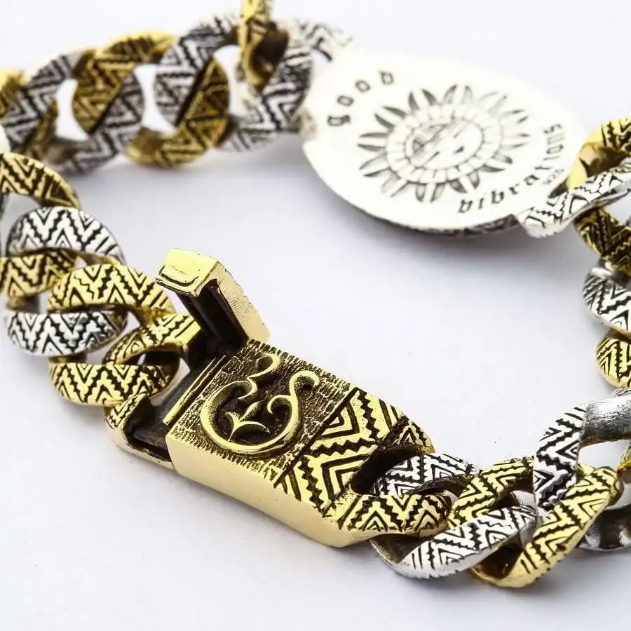 Bikerringshop Sterling Silver Brass Kokopelli Bracelet 9 Bikerringshop Sterling Silver Brass Kokopelli Bracelet - Image 7