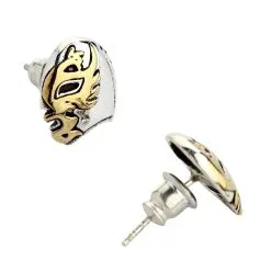 Bikerringshop Sterling Silver Lucha Libre Mask Stud Earrings -Outlet Rings Store Lucha Libre Mask earrings 3