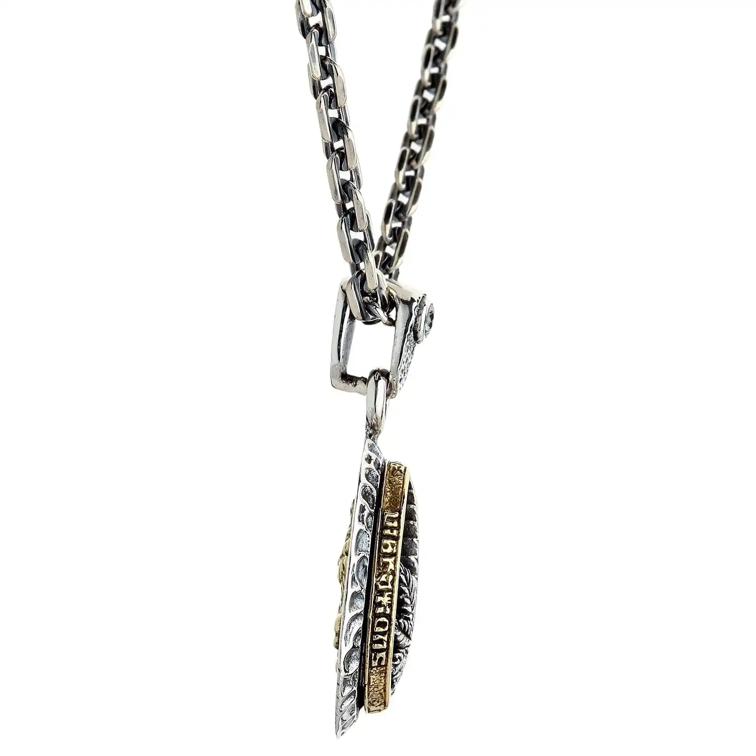 Bikerringshop Silver Brass Marijuana Pendant Necklace 12 Bikerringshop Silver Brass Marijuana Pendant Necklace - Image 10