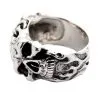 Bikerringshop Sterling Silver Roller Skull Biker Ring -Outlet Rings Store Roller Skull Biker Ring 6