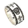 Bikerringshop Sterling Silver Skull Cross Santa Muerte Ring -Outlet Rings Store Santa Muerte ring 5