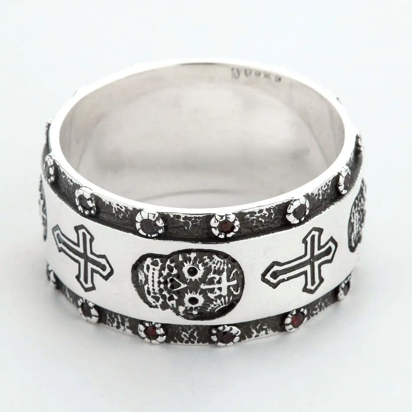 Bikerringshop Sterling Silver Skull Cross Santa Muerte Ring 7 Bikerringshop Sterling Silver Skull Cross Santa Muerte Ring - Image 5