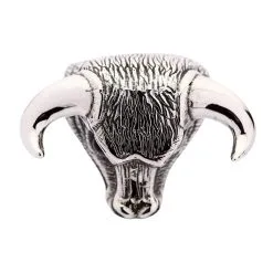 Bikerringshop Sterling Silver Bull Taurus Ring -Outlet Rings Store Silver Bull Taurus Ring 8