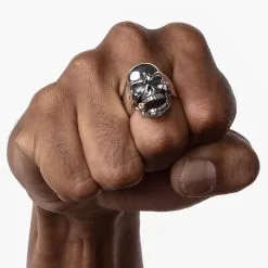 Bikerringshop Sterling Silver Cigar Mafia Skull Biker Ring 18 Bikerringshop Sterling Silver Cigar Mafia Skull Biker Ring -Outlet Rings Store Sterling Silver Cigar Mafia Skull Biker Ring 4