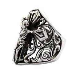 Bikerringshop Sterling Silver Cross Crucifix Skull Skeleton Gothic Ring -Outlet Rings Store Sterling Silver Cross Crucifix Skull Skeleton Gothic Ring