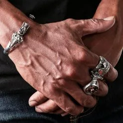 Bikerringshop Sterling Silver Yin-Yang Dragon Ring -Outlet Rings Store Sterling Silver Yin Yang Dragon Rings 2