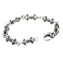 Bikerringshop Sterling Silver Tibetan Dorje Amulet Bracelet -Outlet Rings Store Tibetan Dorje bracelet 4