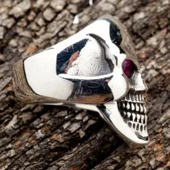 Bikerringshop Sterling Silver Two Face Skull Devil Ring -Outlet Rings Store WBG22 11825