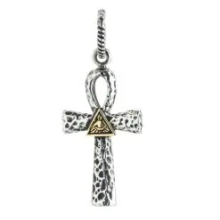 Bikerringshop All-seeing Eye Of God Ankh Pendant