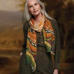 The Metropolitan Museum Of Art American Folk Art Landscape Oblong Scarf -Outlet Rings Store american folk art landscape oblong scarf 1