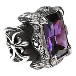 Bikerringshop Sterling Silver Amethyst Dragon Claw Ring 15 Bikerringshop Sterling Silver Amethyst Dragon Claw Ring -Outlet Rings Store amethyst dragon claw ring 7